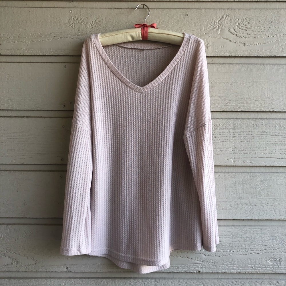 Cozy waffle sweater